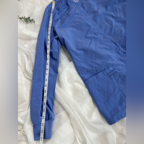Dickies Ceil Blue Scrub Jacket Size Small - Picture 8 of 14
